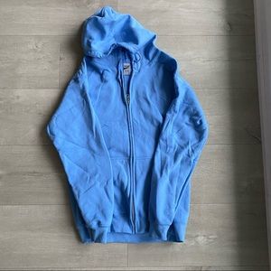Blue Gildan Zip Up Hoodie